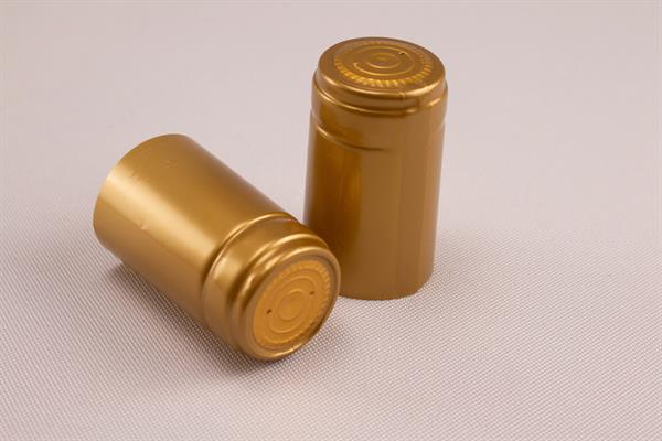 Krympehætter - guldfarvet. 54 mm høj
